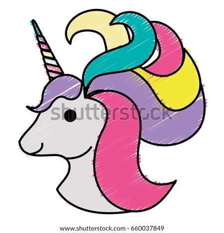 Unicorn Vector Icon Isolated On White Stock Vector 579825073 - Shutterstock