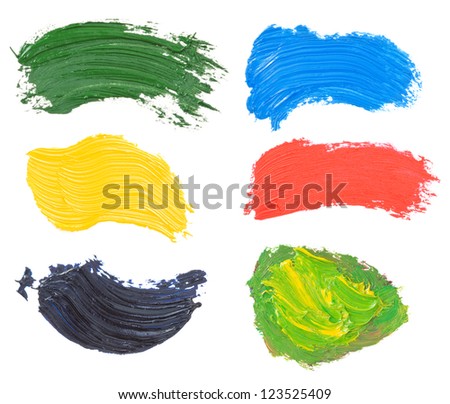 oil paint spot isolated on white background