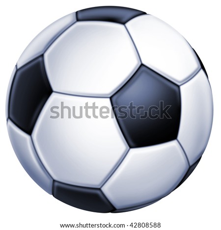 3d Black White Leather Soccer Ball Stock Illustration 23172025