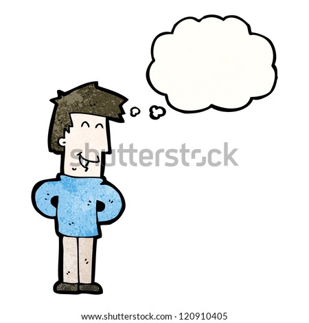 Happy Man Thinking Cartoon Stock Vector 87867706 - Shutterstock