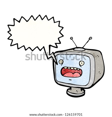 Tv News Cartoon Illustration Retro Television Stock Vector 99412226 ...