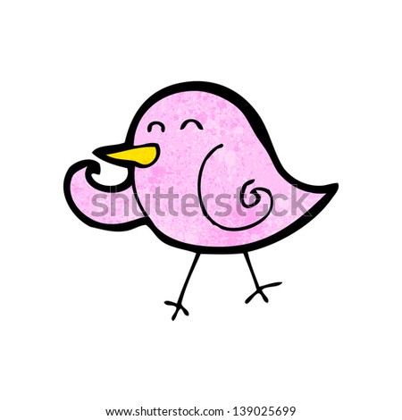 Cartoon Pink Bird Stock Vector 117009565 - Shutterstock