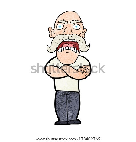 Cartoon Old Man One Tooth Isolated Stock Vector 106092059 - Shutterstock