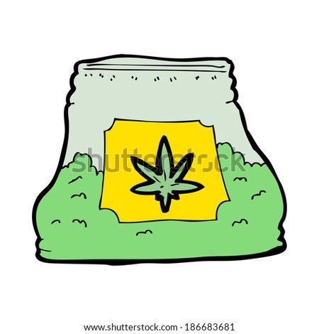 Cartoon Bag Weed Vectores En Stock 186683681 - Shutterstock