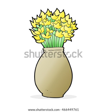  Cartoon Flowers Vase Stock Illustration 102582920 