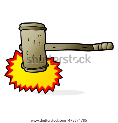 Cartoon Wooden Hammer Stock Illustration 210056452 - Shutterstock