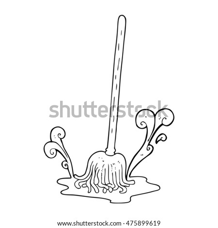 Freehand Drawn Cartoon Mop Stock Illustration 475853107 - Shutterstock