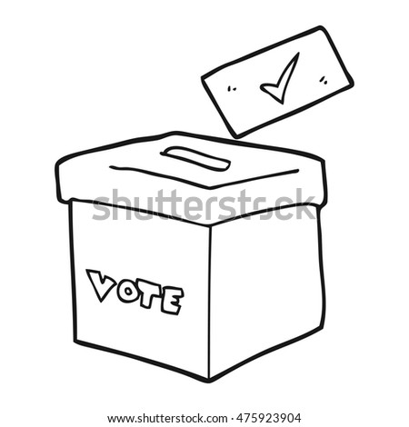 Freehand Drawn Black White Cartoon Ballot Stock Illustration 475923904 ...