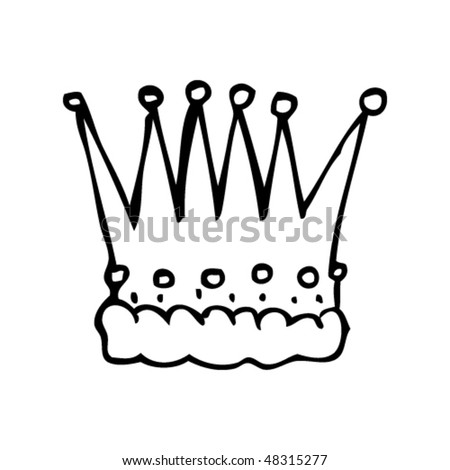 Childs Drawing Crown Stock Vector 46408375 - Shutterstock