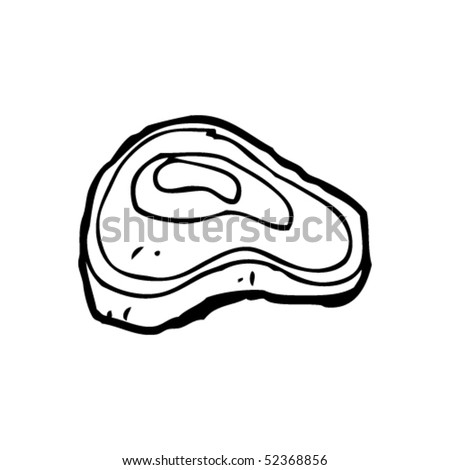 Quirky Drawing Steak Stock Vector 52368856 - Shutterstock