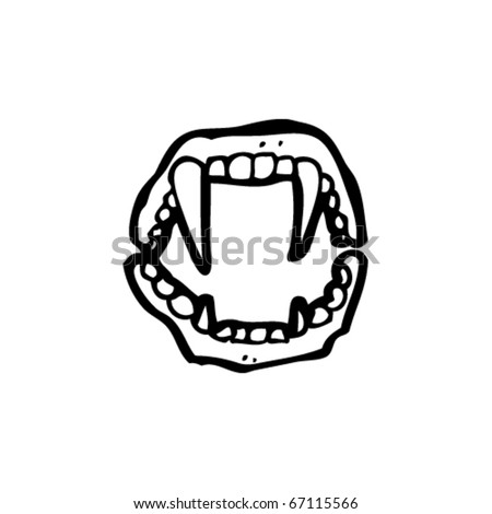 Vampire Teeth Cartoon Stock Vector 67115566 - Shutterstock