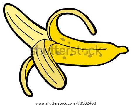 Funny Cartoon Banana Stock Vector 75438310 - Shutterstock