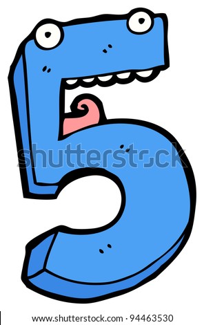 Cartoon Number Five Face Stock Illustration 95245756 - Shutterstock