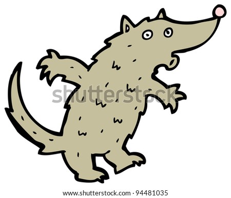 Whistling Wolf Cartoon Stock Illustration 94640509 - Shutterstock