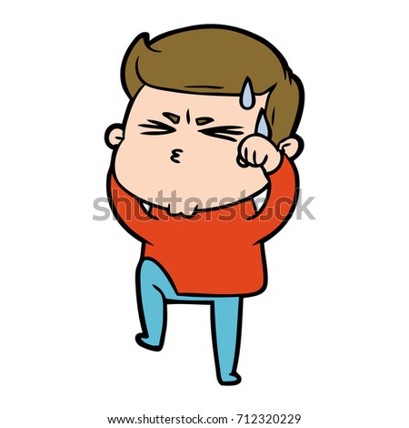 Sweating Man Cartoon Stock Vector 59668360 - Shutterstock