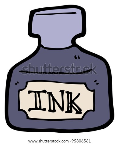 Ink Bottle Cartoon Stock Illustration 95806561 - Shutterstock