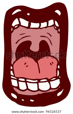 Screaming Mouth Cartoon Stock Illustration 96526537 - Shutterstock