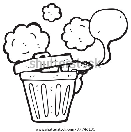 Smelly Old Rubbish Bin Cartoon Stock Illustration 104894264 - Shutterstock