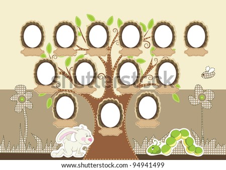 Family Tree Empty Frames Name Tags Stock Vector 75494860 Shutterstock Family Tree Template Empty Frames Photos Stock Vector 656586004