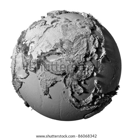 Dead Planet Earth Without Water Global Stock Illustration 62174224 ...