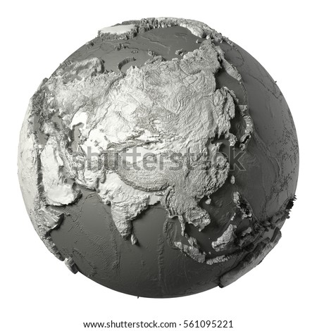 Dead Planet Earth Without Water Global Stock Illustration 62530489 ...