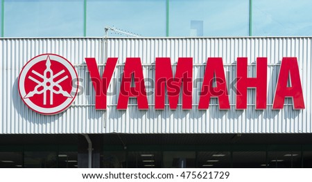 Sankt-Petersburg, Russia - August 27, 2015: Yamaha is a Japanese multinational corporation based in Japan with a wide range of products and services like musical instruments, electronics, motorcycles.