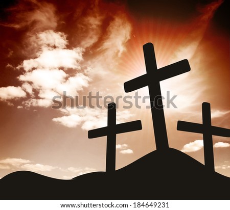 Three Crosses On Hill Stock Photo 147890819 - Shutterstock