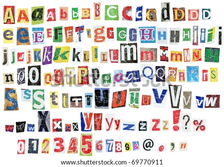 Cut out letters Stock Photos, Images, & Pictures | Shutterstock