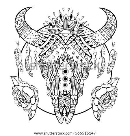 Free Bull Adult Coloring Pages 8