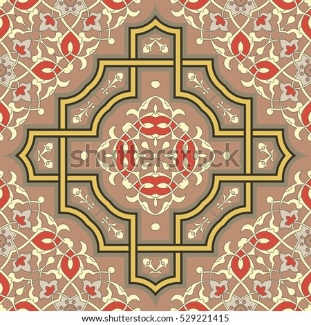 Floral Vector Oriental Pattern Damask Arabesque Stock Vector 507651955 ...