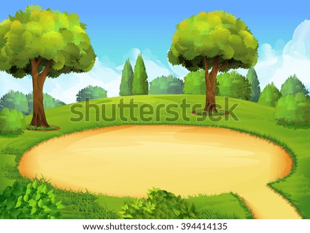 Park, playground, vector background