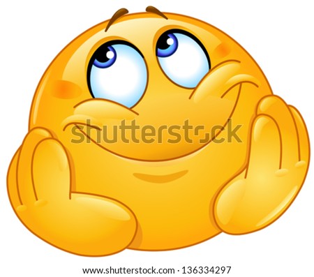 Dreamy Emoticon Stock Vector 136334297 - Shutterstock