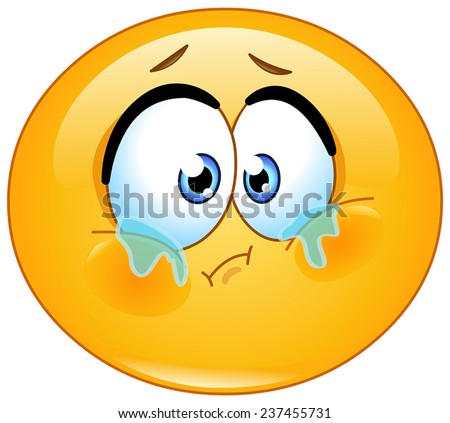 Forlorn Teary Eyed Emoticon Stock Vector 237455731 - Shutterstock