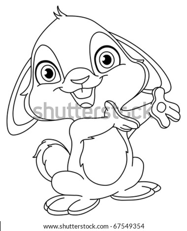 Easter Rabbit Outline Stock Images, Royalty-Free Images & Vectors