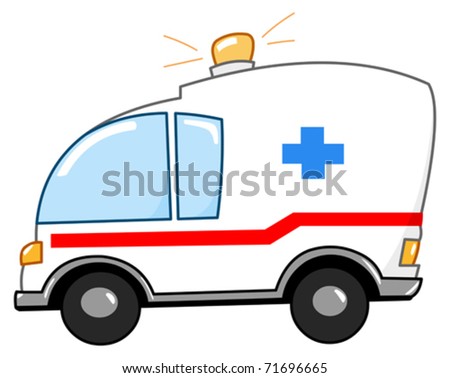 Ambulance Cartoon Stock Vector 71696665 - Shutterstock