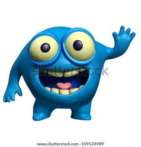 Happy Blue Monster Stock Illustration 86570350 - Shutterstock