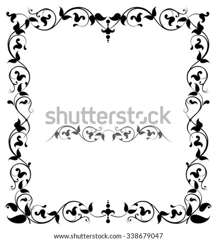 Floral Filigree Frame Vectores En Stock 338679047 - Shutterstock