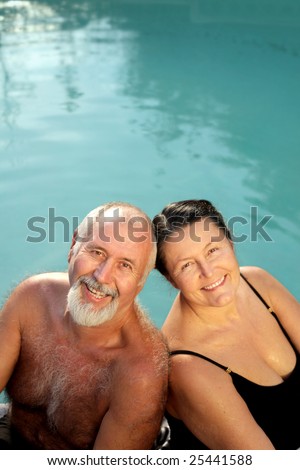 Tastefully Nude Healthy Beautiful Older Woman Stock Photo 