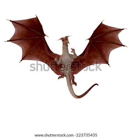 3d Digital Render Red Fantasy Dragon Stock Illustration 370548722 ...