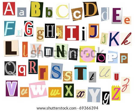 Alphabet Collection Cut Letters Magazines Stock Photo 61068091 ...