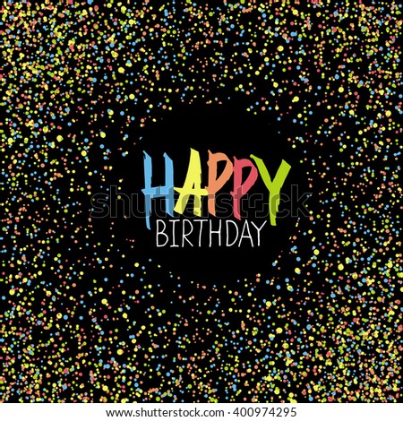 Happy Birthday Card On Colorful Rays Stock Vector 111192395 - Shutterstock