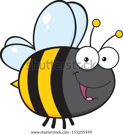 Cute Cartoon Beevector Illustration Stock Vector 80760709 - Shutterstock