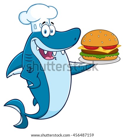 Happy Hamburger Cartoon Character Waving Vector Stock Vector 260647091 ...