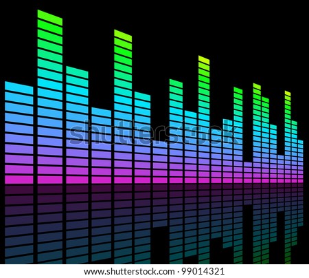 Illustration Equalizer Visualisations Symbol Music Sound Stock Vector ...