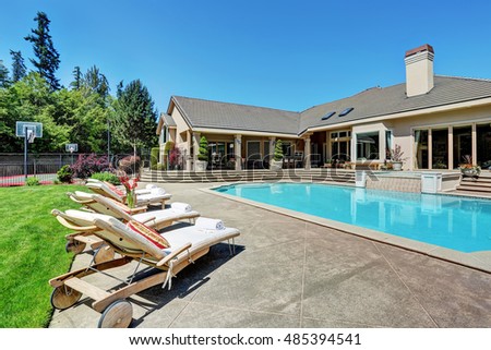Luxury House Pool backyard pool stock images, royalty-free images & vectors Luxury House Pool backyard pool stock images, royalty-free images & vectors