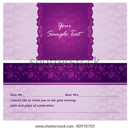 Wedding invitation template