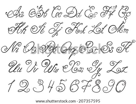 Cursive alphabet Stock Photos, Images, & Pictures | Shutterstock