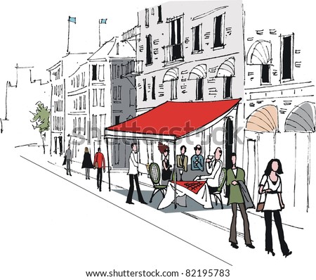 Vector Illustration London Outdoor Shopping Mall Stock Vector 104519144 ...