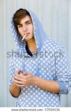 Teenager smoking a cigarette | ROB LANG IMAGES: LICENSING 