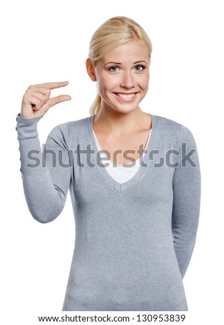 stock-photo-woman-showing-small-amount-of-something-with-fingers-isolated-on-white-130953839.jpg